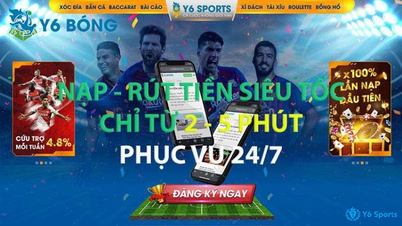 Giao dịch tại y6bet chưa bao giờ vượt quá 5 phút