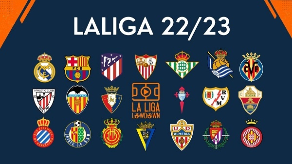 Bang xêp hang Laliga mùa giải 2022/23 - Cập nhật ngày 17/1