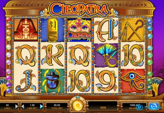 Giao diện chính của Cleopatra slot với thiết kế 5 cuộn