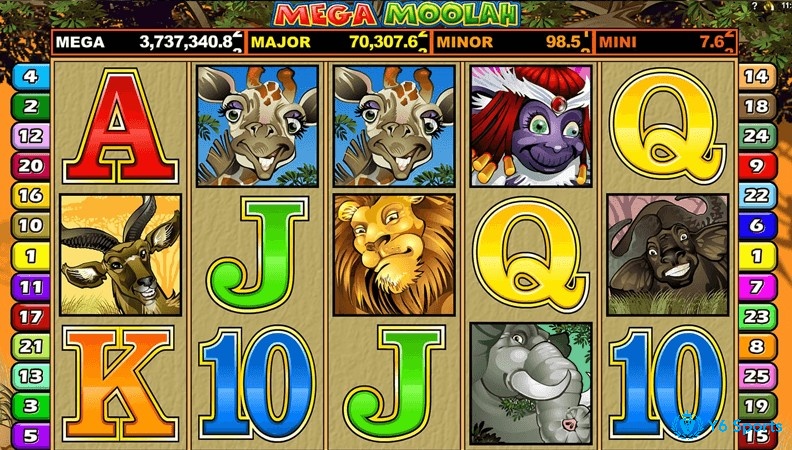 Mega Moolah slot không bị phức tạp về giao diện