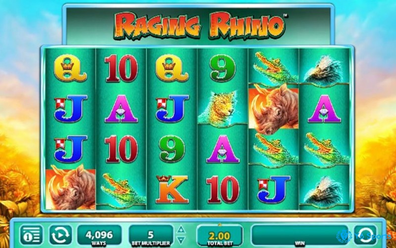 Raging Rhino slot có cách chơi đơn giản