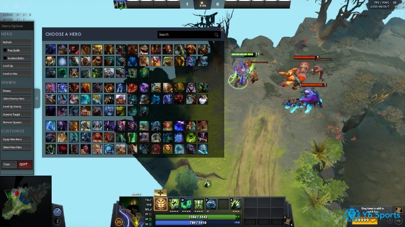 Hướng dẫn chơi dota 2 với Custom mode giúp tự tạo và thiết lập nhân vật