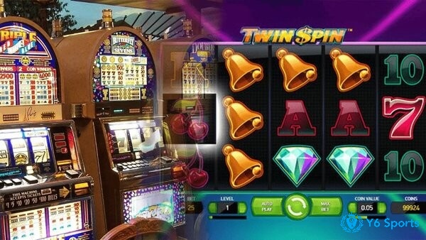 Video Slot hiển thị các thanh cuộn bằng video trên màn hình điện tử