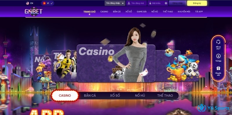 Nhà cái đặt cược casino uy tín GNBET