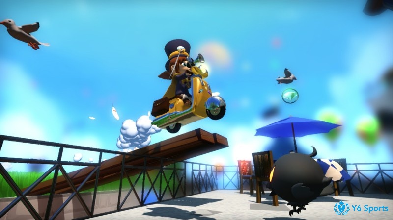 Đồ họa sinh động và nhiều màu sắc của Game A Hat in Time