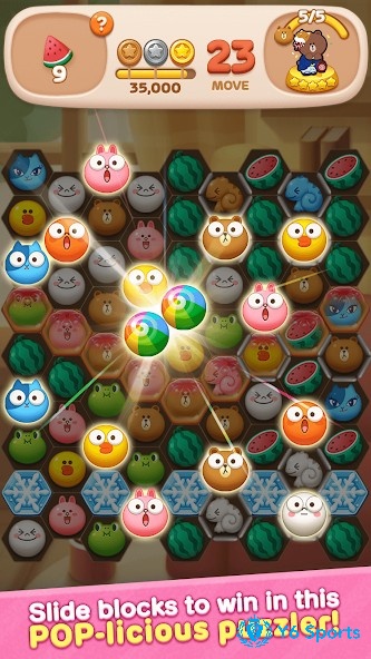 Game LINE Pop có lối chơi match 3 vui nhộn