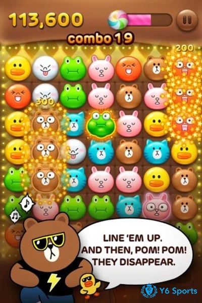 Nhiệm vụ chính trong game LINE Pop là kết hợp các viên đá lại với nhau