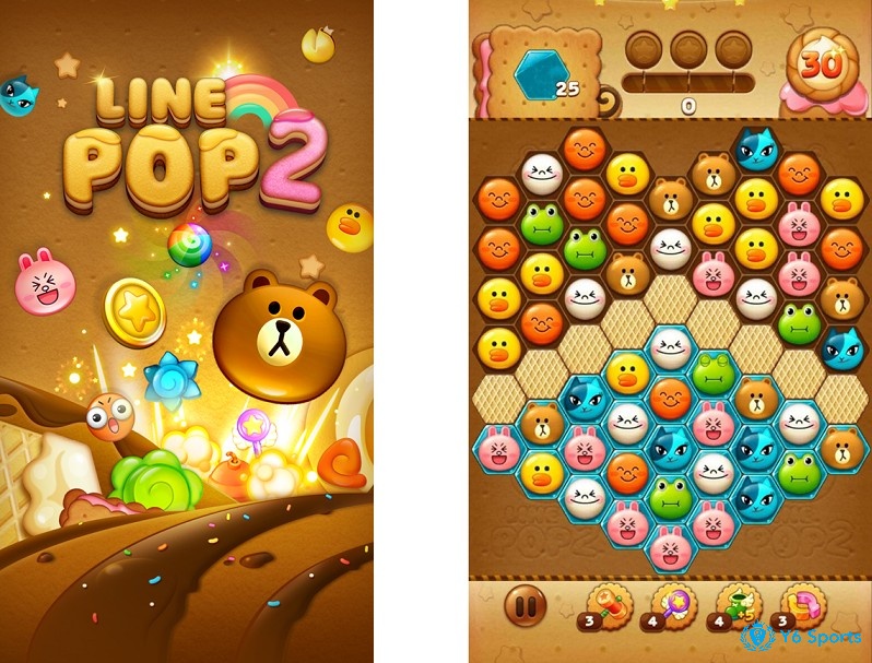 Game LINE Pop có đồ họa vui nhộn và hấp dẫn