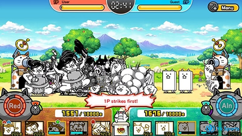 Đồ họa game The Battle Cats cực vui nhộn