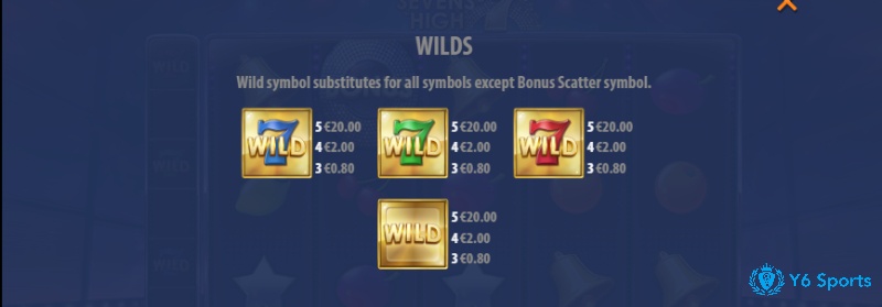 Biểu tượng Wild trong Sevens High slot khá đa dạng