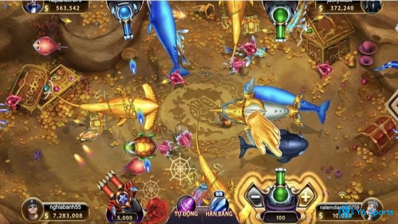 Quan sát kỹ nhịp độ di chuyển của từng con cá trong game