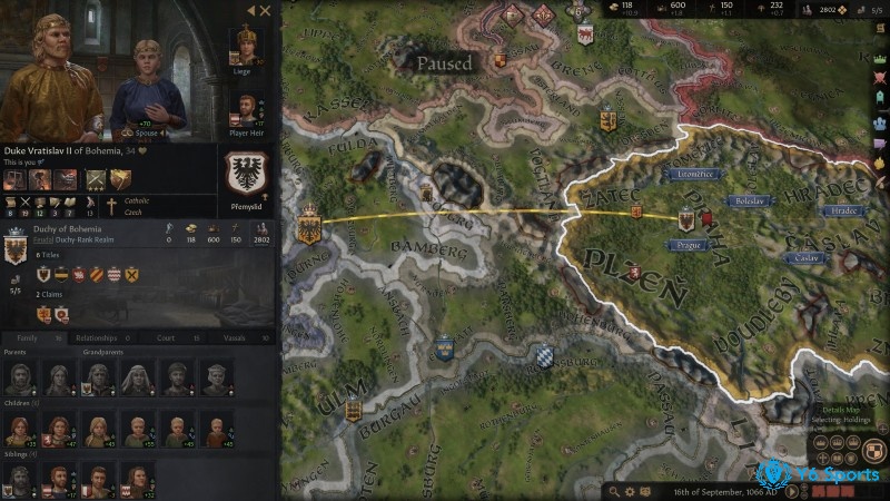 Lối chơi trong Crusader Kings III tập trung vào quản lý triều đại và xây dựng quyền lực